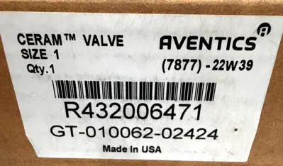NEW AVENTICS R432006471 CERAM VALVE SIZE 1