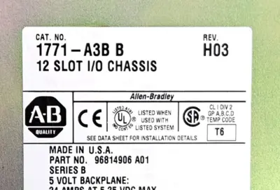 USED Allen-Bradley Allen Bradley 1771-A3B B