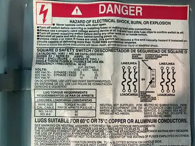 Used SQUARE D H361 Electrical Panels Ohio US | HGR 24 #1507670