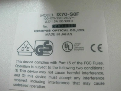 USED Olympus IX70-S8F