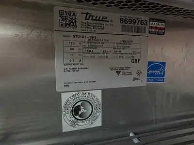 Used True Used 2019 True STG1DT-2HS Half Door Reach-In Combination Refrigerator / Freezer 115V Refrigerators Illinois US | Falcon Restaurant Supply #1373596
