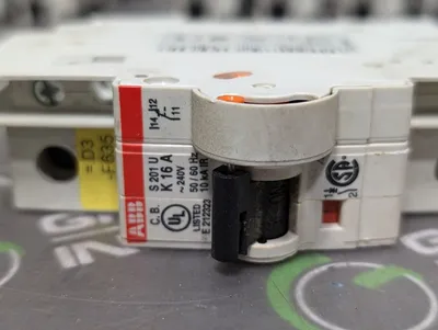 Lot of 10 ABB S201U-K16A Single Pole Circuit Breakers 16A 240VAC Used