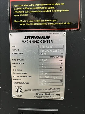 USED 2022 DOOSAN DNM 6700