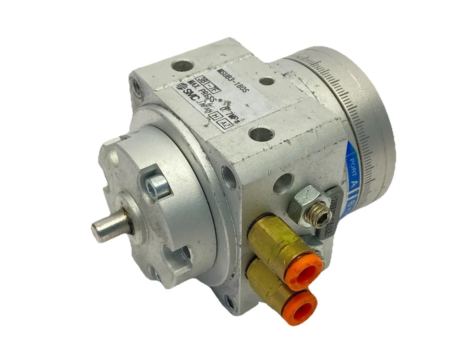 USED SMC PNEUMATIC ROTARY ACTUATOR WITH TABLE 180 DEGREES