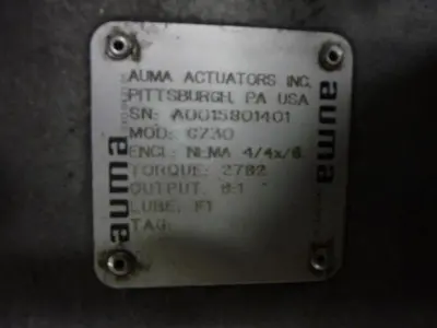 AUMA SA14.5/GZ30 Electric Valve Actuator – New Surplus