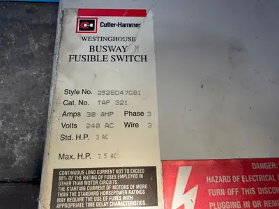 USED WESTINGHOUSE TAP321
