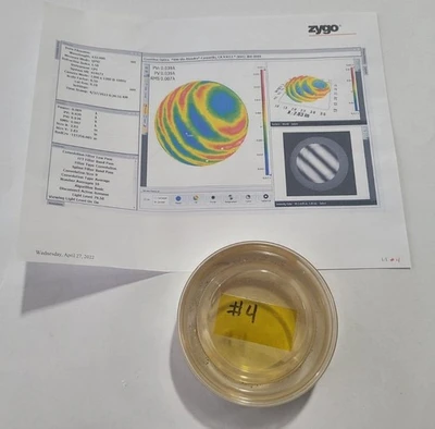 3" Optical Flat Accuracy 0.039 Wave Very Nice