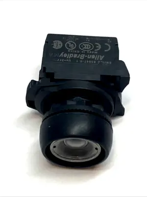 USED ALLEN-BRADLEY GREEN 22MM ILLUMINATED PB NO COVER W/ 800F-N3G 24V SER B