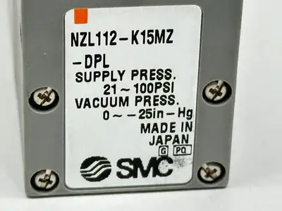 NZL112-K15MZ-DPL | SMC  Multi-Stage Vacuum Ejector w/ 2x SYJ514-5MOZ - Used