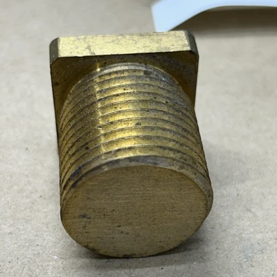 (26) BRASS Threaded NPT PIPE PLUG, 1 Inch SQUARE HEAD, NNB Fast Shipping 🇺🇸