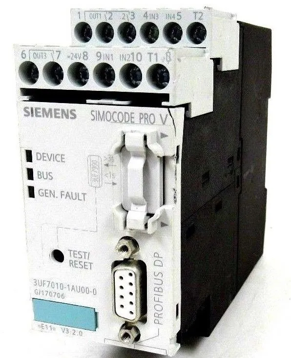 USED SIEMENS 3UF7010-1AU00-0 RELAY MOTOR CONTROL 3UF70101AU000 PRO V BASE