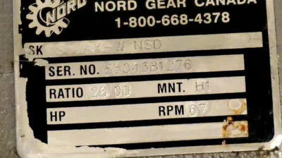 NEW NORD GEAR SK 1S50AX-W NSD WORM GEAR REDUCER 1S50AXWNSD