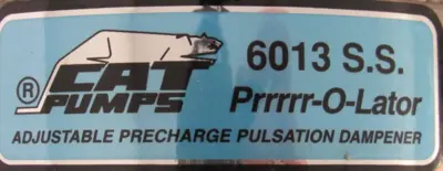 NEW CAT PUMPS 6013 S.S. PULSATION DAMPENER PRRRRR-O-LATOR 45 CU IN 6013SS