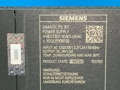 Used SIEMENS 6ES73071EA010AA0 PLC Power Supplies Ohio US | HGR 24 #1304838