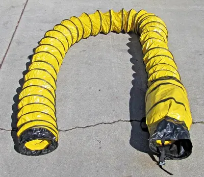 General 8" Diameter FD825 Portable Yellow Flexible Ducting Duct 22' Long