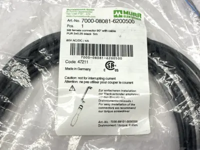 New | in-Stock MURRELEKTRONIK 7000-08081-6200500 Cable & Wire | Maverick Industrial Sales #1107278