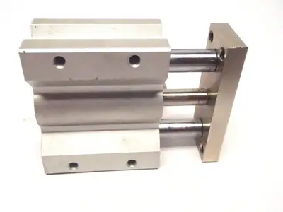 USED SMC SLIDE BALL BEARING COMPACT GUIDE CYLINDER