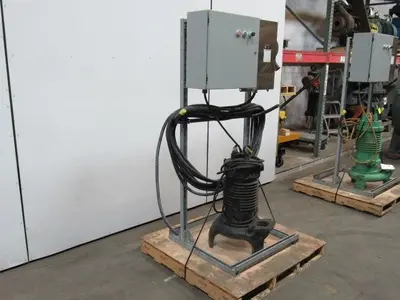WEIL PUMP A-B 4-260316-5 5HP SUBMERSIBLE Sump Pump W/ Starter , Disc. & 75' Cord
