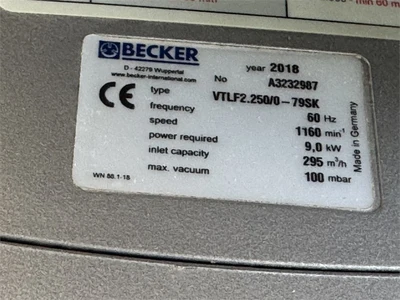 Used 2018 BECKER BTLF 2.250/0-79SK Vacuum Pumps Oregon US | MachineryMax #1341189