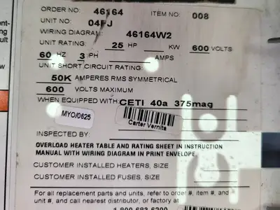 Full Voltage Non-Reversing MCC Bucket Size 2