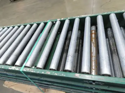 Dematic Rapistan 24"x 12' Gravity Roller Conveyor 22"BF 1.9"Dia  5-Sections 60'L