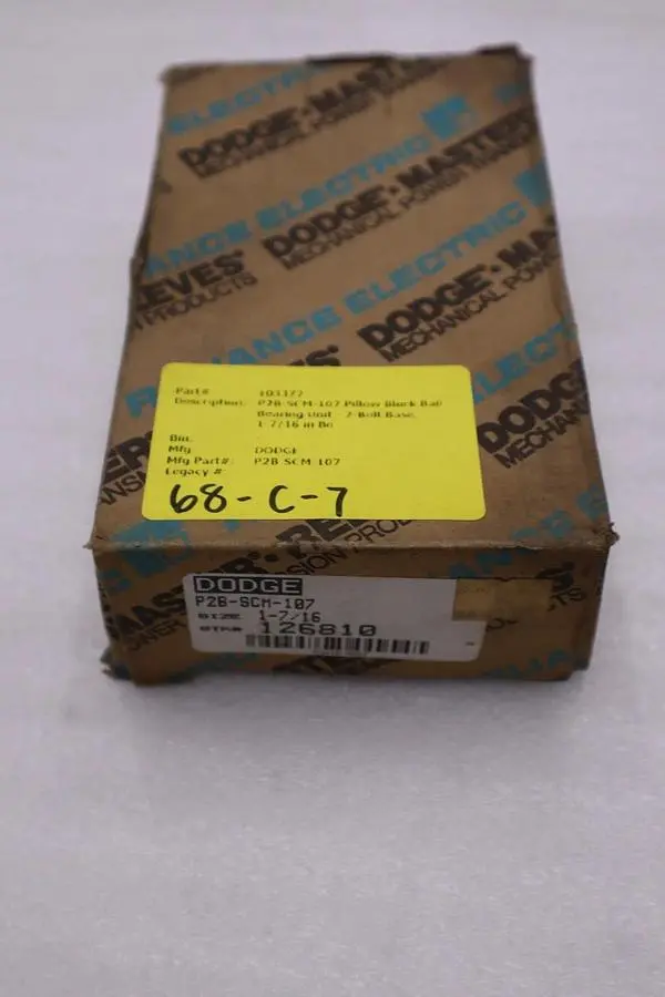 DODGE 126810 P28-SCM-107 PILLOW BLOCK BALL BEARING - STOCK 2944CC