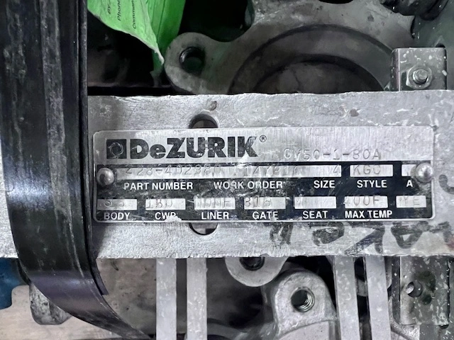 4" Dezurik KGC Knife Gate Valve with Pneumatic Actuator