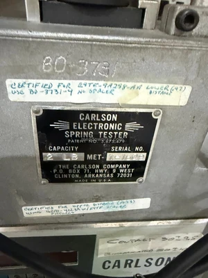 Used Carlson MET-1 Tensile & Compression Testers Illinois US | Meadoworks #1514581