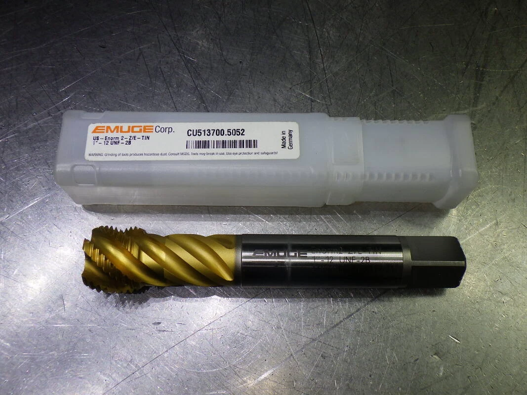 Emuge 1-12 2B 5 Flute HSSE SF Bottom Tap .60" Shank CU513700.5052 (LOC334)