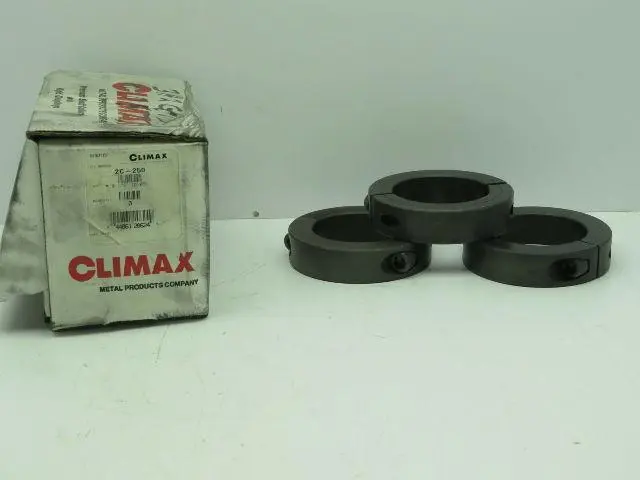 Climax Metals 2C-250 Two-Piece Steel Clamping Collar 2 1/2" Lot of 3