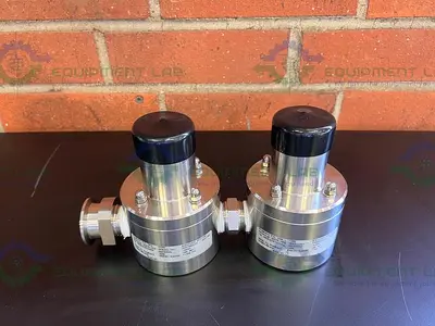 USED LOT OF 2 - PROMINENT STAINLESS STEEL ADJUSTABLE BPV-DM PRESSURE RELIEF VALVES