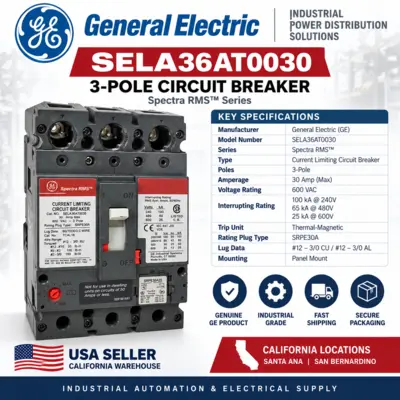 Used GE SELA36AT0030 Circuit Breakers California US | American Industrial Supply Co. #1377031