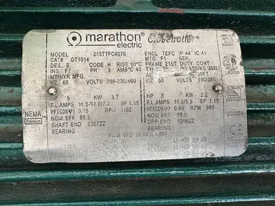 USED MARATHON ELECTRIC 215TTFC6076