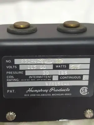 New | in-Stock HUMPHREY 250-4E2 CD Solenoid Valves Ohio US | Surplus Asset Holdings #1365731