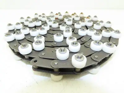 Tsubaki RF2040S-1LPSR-T-CP Chain Outboard Rollers 10' Long 1" Double Pitch *PICS