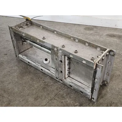Used 6" Square Stainless Steel Pneumatic Roller Gate Valve