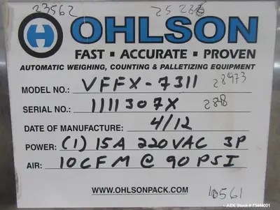 USED OHLSON VFFX-7311