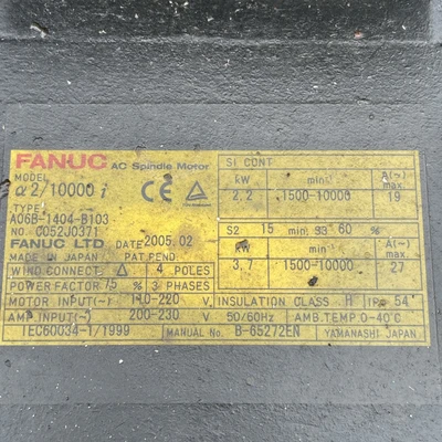 Used FANUC A06B-1404-B103 Servo Motors California US | Davliegogo LLC #1708064