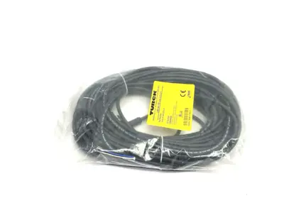NEW TURCK FEMALE RIGHT ANGLE CABLE M12 4-PIN SGL-END 100009506