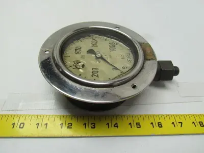 VDO OTA 3-1/2"face panel mount 0-1000bar gauge oil filled bottom connect 1/4"npt