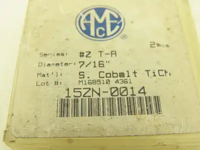 Allied Machine & Eng. 15ZN-0014 T-A Insert #Z T-A SC TICN 7/16" Lot of 2