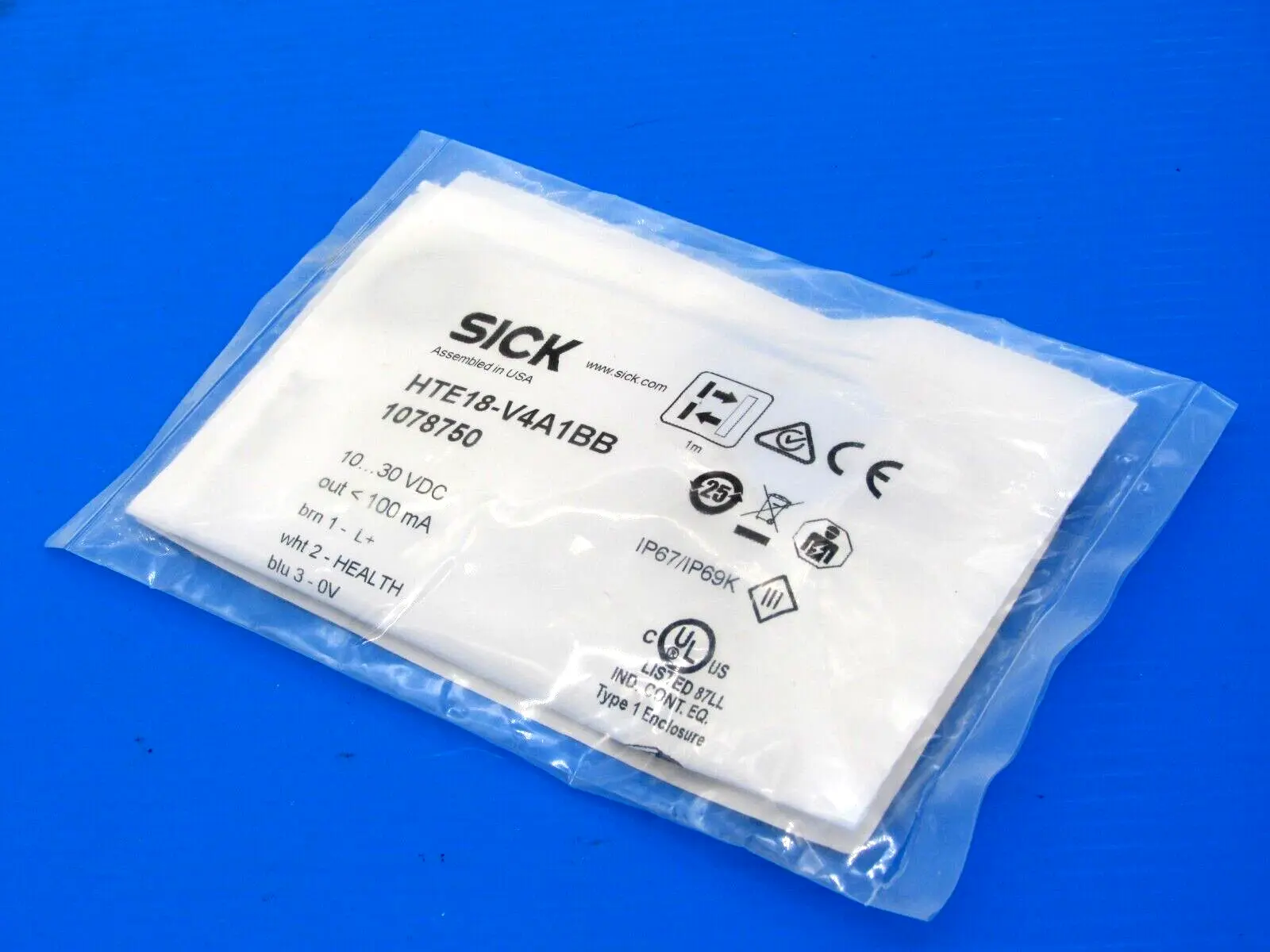 NEW SICK HTE18-V4A1BB SENSOR 10/30 VDC 1078750 HTE18V4A1BB