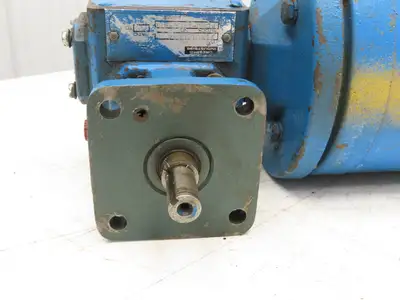 Leeson 844412N1 Gearmotor 15:1 Ratio 37-115rpm 460V 3PH U48CZ 30-min 1/2"Shaft