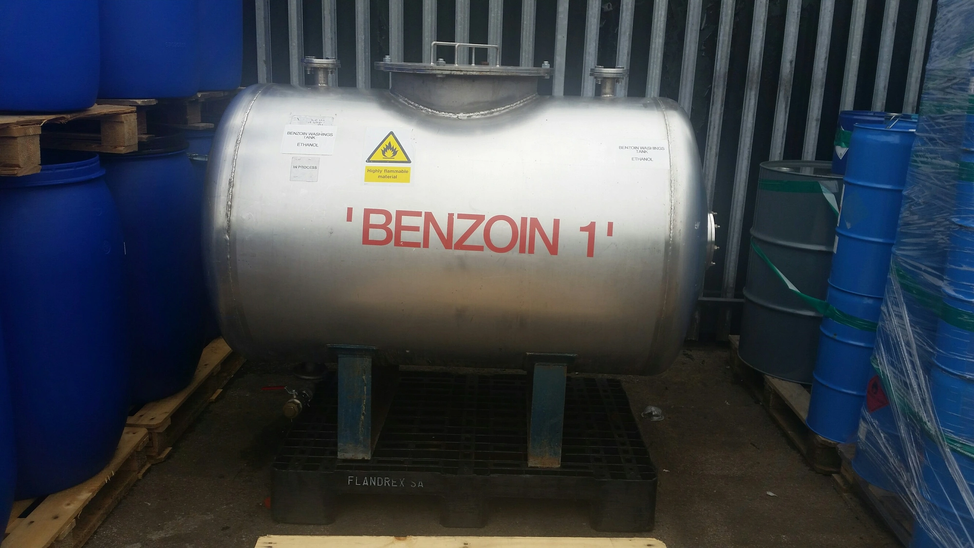 350 L S/S Horizontal Tank