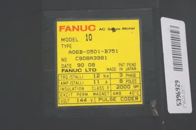 USED GE FANUC A06B-0501-B751 SERVO MOTOR A06B0501B751