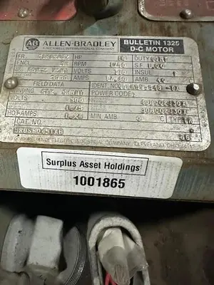 Used ALLEN-BRADLEY C1812ATZ D.C. Motors | Surplus Asset Holdings #1203449