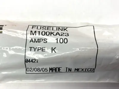 NEW HUBBELL CHANCE FUSELINK REMOVABLE BUTTONHEAD 23" PIGTAIL TYPE K 100A