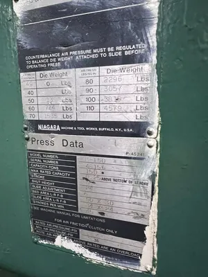 1974 NIAGARA M150 OBI / Gap Frame Press | Universal Press & Machinery (UPM) (8)