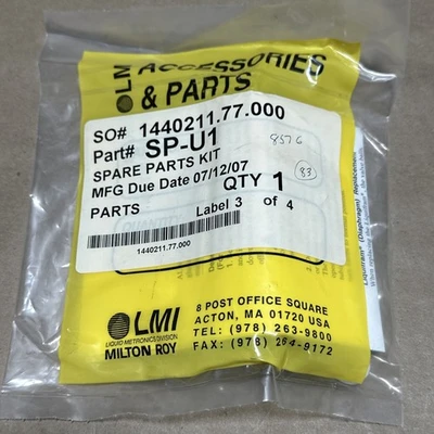 New | in-Stock LMI MILTON ROY SP-U1 Pump Parts | J&J Industrial Supply #500805