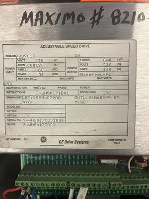 Used GE 7VWHS017CD01 Industrial Controls | Surplus Asset Holdings #1220918